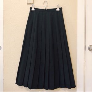 Pleated Black Maxi Skirt
